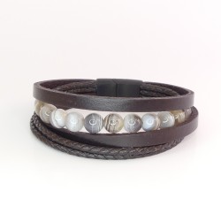 Bracelet Cuir et pierre