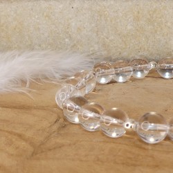 Bracelet cristal de roche - perles 8mm